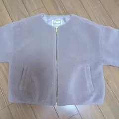 薄紫 フリースジャケット ジップアップ　150