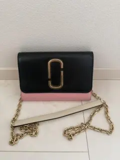 MARC JACOBS チェーンウォレット ピンク ブラックのサムネイル