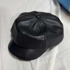 帽子　キャップ　革　レザー　キャスケット