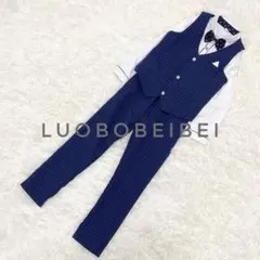 【LUOBOBEIBEI】子供用スーツ　フォーマル　ストライプ　ap1739