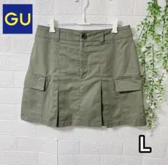 GUジーユー カーゴミニスカート カーキ L 美品ミリタリー カジュアル Y2Kのサムネイル