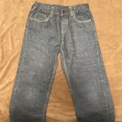 ユニクロ150cm子供用XLサイズウエストダークブルー ジーンズ