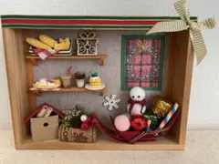 No.222 ハンドメイド　エコクラフト　ミニチュア雑貨　クリスマス