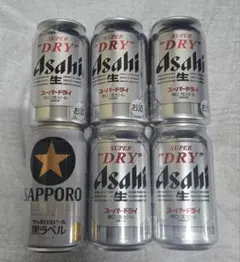 [Asahi+SUNTORY】 ビール ハイボール6本まとめ売りのサムネイル