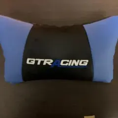 GTRACING ゲーミングチェアヘッドレスト青/黒 ストラップ付き