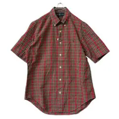 POLO ラルフローレン　半袖シャツ　ボタンダウン　チェック　ポニー刺繍