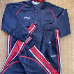 アシックス　ウインドブレーカー上下　S