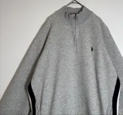 POLObyRalphLauren 刺繍ロゴ　ハーフジップ　裏起毛　スウェット