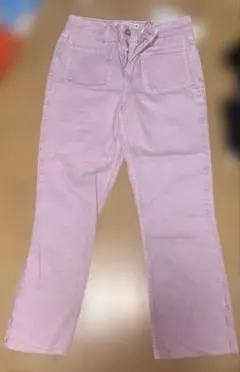 ZARA MINI FLARE デニム パンツ ピンク 36