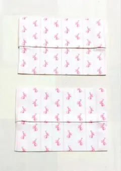 ポケットティッシュケース　花柄　ストライプ　ピンク系　ハンドメイド