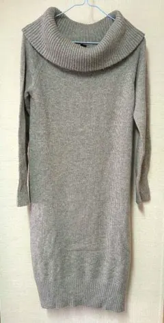 ユニクロ　グレー ニットワンピース Ｌ