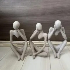 考える人　置物　ドレス色当て　オブジェ