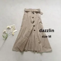【dazzlin】　レディース　トレンチスカート　M ベージュ　プリーツ　ベルト