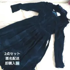 axes femme kawaii ベロア系ワンピース&ヘッドドレスセット