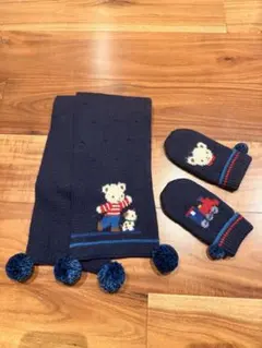 familiar ファミちゃんと電車のマフラーとミトンセット