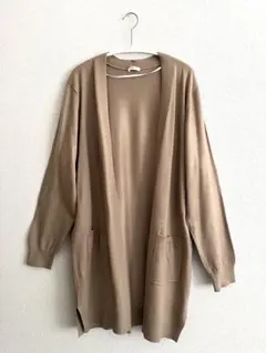 CINEMA CLUB ハニーズ　ベージュ ロングカーディガン Mサイズ