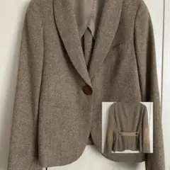 Modest govern社製　ヘチマカラー毛100%ジャケット　エルボーバッチ