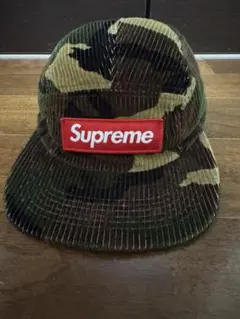 Supreme カモフラージュ コーデュロイキャップ