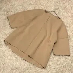 urs 訳あり お洒落 春夏 シンプル半袖トップス ベージュ Mサイズ