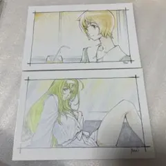 閃光のハサウェイ 複製原画 ギギ アンダルシア 2枚 セット - メルカリ