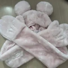 マフラーミッキー ピンク