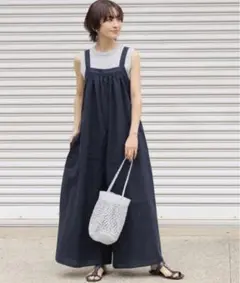 タグ付未使用●ジャーナルスタンダードレリューム✴︎ギャザーサロペット リネン