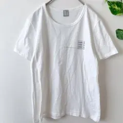 【コムサ】半袖Tシャツ ロゴ入り ホワイト コットン100% 11サイズ Ｌのサムネイル