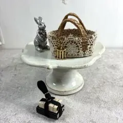 銀のうさぎ　カゴバッグ　ミニチュア　1/6 ブライス