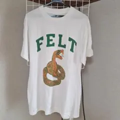 FELT 蛇デザイン Tシャツ Mサイズ ホワイトのサムネイル
