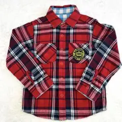 【ベビードール】チェックシャツ　110 リバーシブル