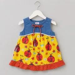 【Bit’z】ノースリーブチュニック　ワンピース　80㎝ てんとう虫　女の子のサムネイル