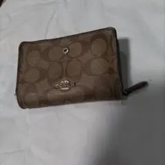 COACH シグネチャー 二つ折り財布 ブラウン