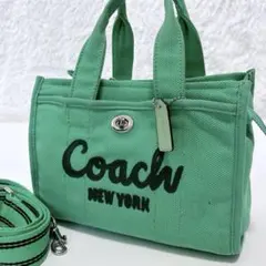 Coach コーチ 26 カーキ カーゴトートバッグ 2wayロゴ ショルダー