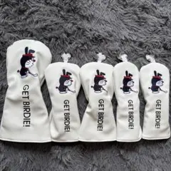 新品【5点セット】 ドラえもん ゴルフクラブ ヘッドカバー 1+35+UTUT白