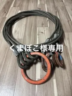 スチールワイヤーロープ リフティングスリング2.5m 4部ワイヤー 