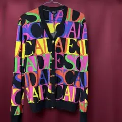 c*1様 ESCADA 花柄カーディガン S ネイビー - メルカリ