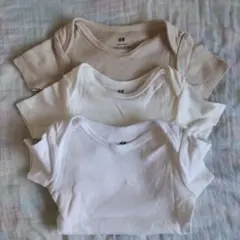 【未使用】【サイズ:75】ベビー肌着 短袖ボディスーツ 3枚セット