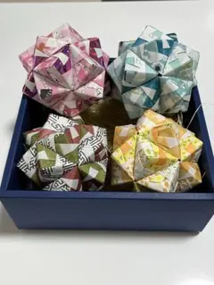 ハンドメイド 折り紙 くす玉 4個セット