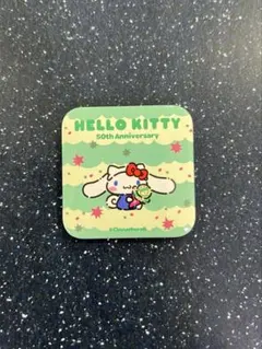 シナモロール サーティワン ハローキティ 50周年コラボ 缶バッジ
