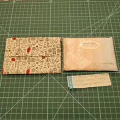112　ハンドメイド　ポケットつきポケットティッシュケース