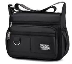 ブラック ナイロン ショルダーバッグ