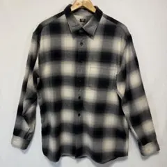 UNIQLO ユニクロ フランネル チェック シャツ ブラック XL 長袖 新品