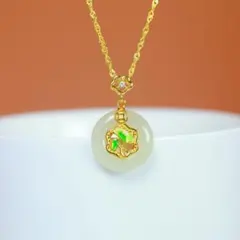 和田玉 平安環 ペンダントトップ シルバーカラー - メルカリ