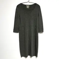 TOMORROWLAND ダークグレー ニットワンピース　長袖　ウール 38