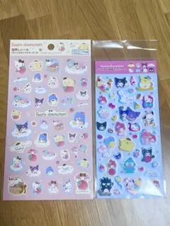 正規品　サンリオ　ラメ入り樹脂もりシール　箔押しシールＡ　24時間以内発送