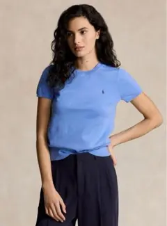 Polo by Ralph Lauren 水色 半袖ニット　ラルフローレン