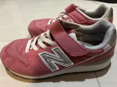 【美品】値下げ！New Balance ピンク スニーカー ベルクロ　21センチ