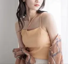 LOWRYS FARM スタイルUPカップアシメキャミ オレンジ