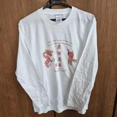 【美品】ヴィヴィアンタム　ドラゴン刺繍 ハイネック長袖チャイナシャツ　龍 ヴィヴィアンタムスタッズトップスドラゴンチャイナカラー