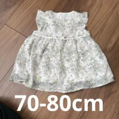 bébés réduction 花柄ワンピース 70-80cm
